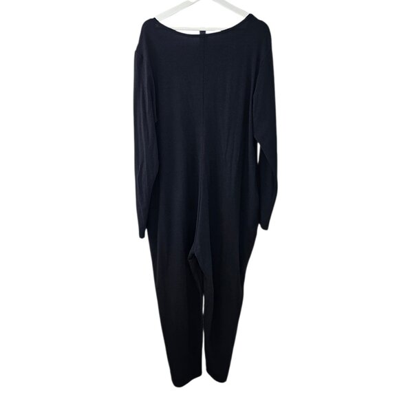 Smash + Tess V-Neck Long Sleeve Jumpsuit Romper, Black, Plus Size Loungewear,2XL - Picture 5 of 7